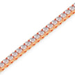 4.06Ct Round Prong Set Lab-Grown Diamond Gold Tennis Bracelets