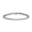 4.06Ct Round Prong Set Lab-Grown Diamond Gold Tennis Bracelets