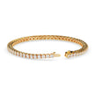 4.06Ct Round Prong Set Lab-Grown Diamond Gold Tennis Bracelets
