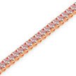 4.03Ct Oval Prong Set Lab-Grown Diamond Gold Tennis Bracelets