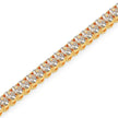 4.03Ct Oval Prong Set Lab-Grown Diamond Gold Tennis Bracelets