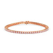 3.89Ct Cushion Prong Set Lab-Grown Diamond Gold Tennis Bracelets
