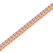 3.89Ct Cushion Prong Set Lab-Grown Diamond Gold Tennis Bracelets