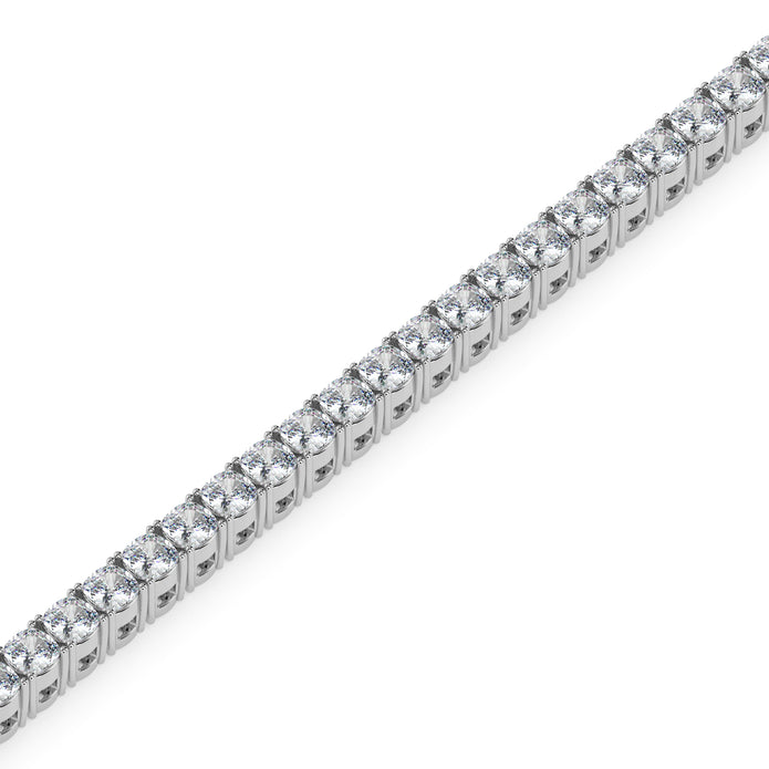 3.89Ct Cushion Prong Set Lab-Grown Diamond Gold Tennis Bracelets