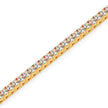 3.89Ct Cushion Prong Set Lab-Grown Diamond Gold Tennis Bracelets