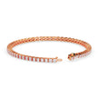 3.55Ct Princess Prong Set Lab-Grown Diamond Gold Tennis Bracelets