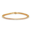 3.55Ct Princess Prong Set Lab-Grown Diamond Gold Tennis Bracelets