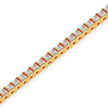 3.55Ct Princess Prong Set Lab-Grown Diamond Gold Tennis Bracelets