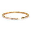 3.55Ct Princess Prong Set Lab-Grown Diamond Gold Tennis Bracelets