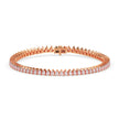 4.19Ct Pear Prong Set Lab-Grown Diamond Gold Tennis Bracelets