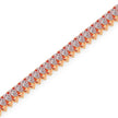 4.19Ct Pear Prong Set Lab-Grown Diamond Gold Tennis Bracelets