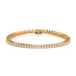 4.19Ct Pear Prong Set Lab-Grown Diamond Gold Tennis Bracelets