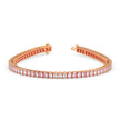 3.53Ct Emerald Prong Set Lab-Grown Diamond Gold Tennis Bracelets