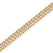 3.53Ct Emerald Prong Set Lab-Grown Diamond Gold Tennis Bracelets
