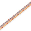 4.08Ct Square Shape Emerald Prong Set Lab-Grown Diamond Gold Tennis Bracelets