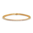 4.08Ct Square Shape Emerald Prong Set Lab-Grown Diamond Gold Tennis Bracelets
