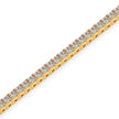 4.08Ct Square Shape Emerald Prong Set Lab-Grown Diamond Gold Tennis Bracelets