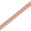 3.98Ct Radiant Prong Set Lab-Grown Diamond Gold Tennis Bracelets