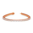 4.87Ct Heart Prong Set Lab-Grown Diamond Gold Tennis Bracelets