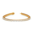 4.87Ct Heart Prong Set Lab-Grown Diamond Gold Tennis Bracelets