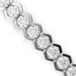 0.04Ct Round Cut Bezel Set Lab-Grown Diamond Gold Tennis Bracelet