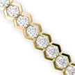 0.04Ct Round Cut Bezel Set Lab-Grown Diamond Gold Tennis Bracelet