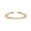 0.08Ct Round Cut Bezel Set Lab-Grown Diamond Gold Tennis Bracelet