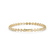 0.04Ct Leaf Motif Lab-Grown Diamond Gold Tennis Bracelet