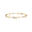 2.80Ct Cross Link Lab-Grown Diamond Gold Tennis Bracelet