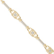 0.09Ct Vintage Milgrain Square Lab-Grown Diamond Gold Chain Bracelet