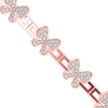 0.15Ct Butterfly Motif Cluster Lab-Grown Diamond Gold Chain Bracelet