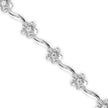 0.02Ct Flower Motif Lab-Grown Diamond Gold Contemporary Bracelets