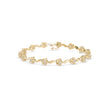 0.02Ct Flower Motif Lab-Grown Diamond Gold Contemporary Bracelets