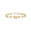 0.02Ct Flower Motif Lab-Grown Diamond Gold Contemporary Bracelets