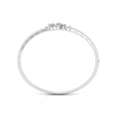 pear two stone diamond bracelet in white gold