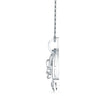 butterfly heart shape diamond necklace in white gold