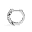 cluster pave diamond hoop earrings in white gold