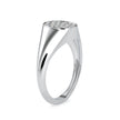 cluster bezel diamond ring in white gold