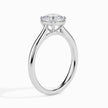 cushion cut solitaire diamond ring in white gold