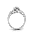 diamond shape halo lab-grown diamond ring white gold