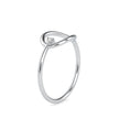 drop shape round solitaire diamond ring in white gold