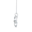 flower shape prong diamond pendant necklace in white gold