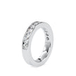 channel set half eternity lab-grown diamond ring in white gold