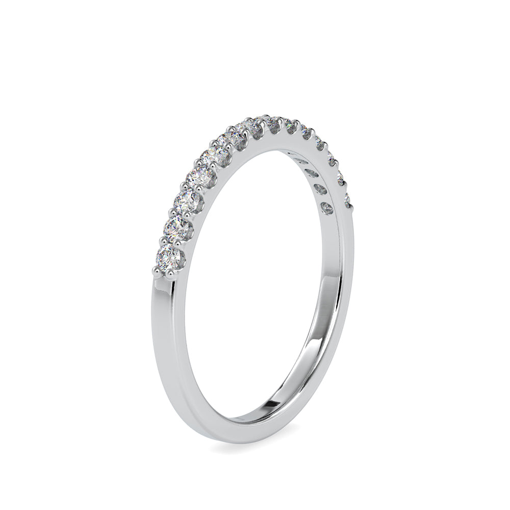 pavé half eternity lab-grown diamond ring in white gold