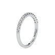 pavé half eternity lab-grown diamond ring in white gold