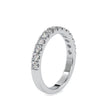 pave half eternity lab-grown diamond ring in white gold