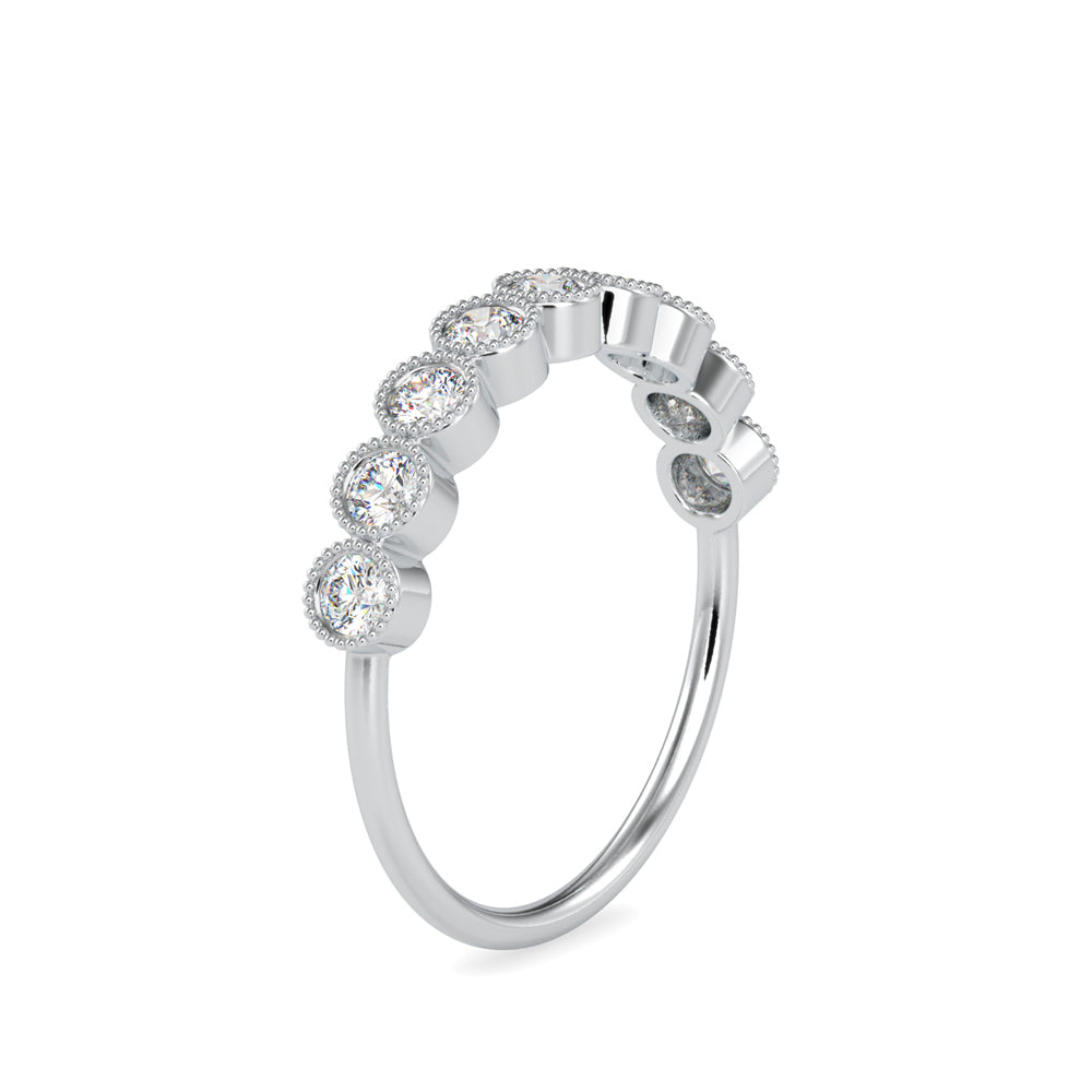 half eternity diamond ring in white gold