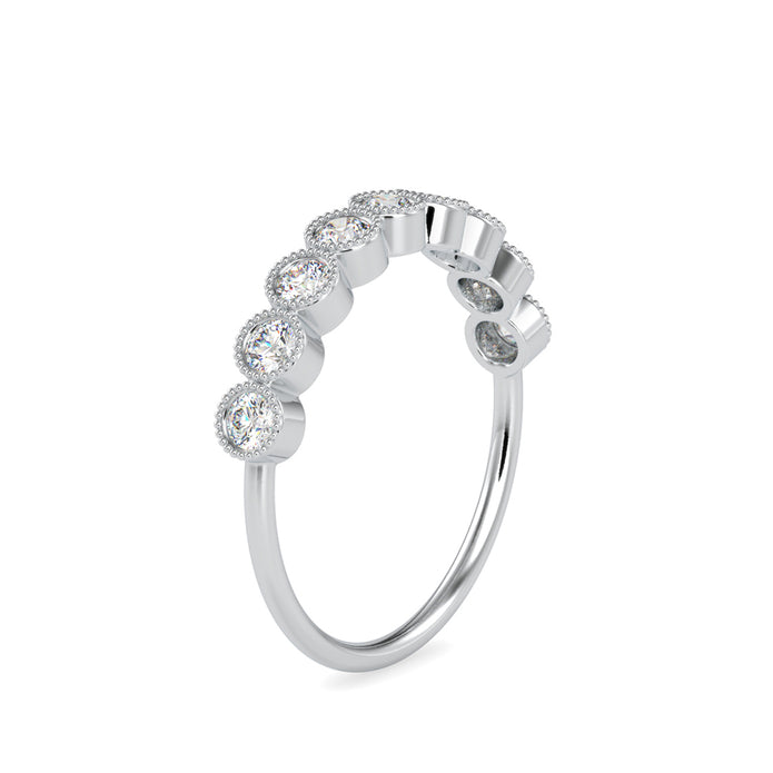half eternity diamond ring in white gold