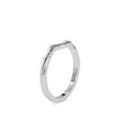 half moon shape white gold band