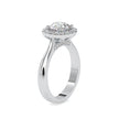 White Gold Halo Round Lab-Grown Diamond Ring